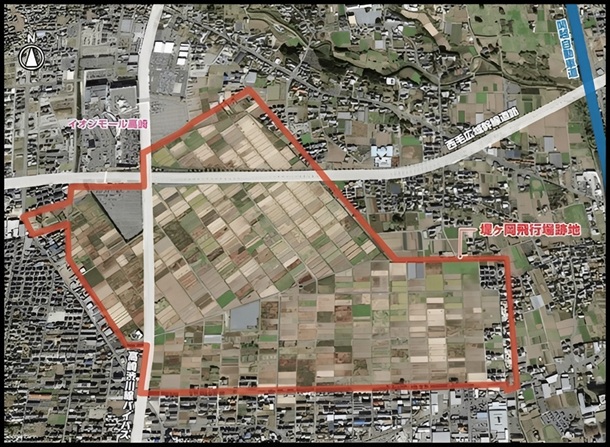 堤ヶ丘 飛行場の場所