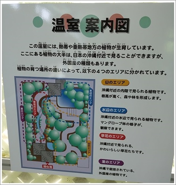 温室案内図(高崎市染料植物園)