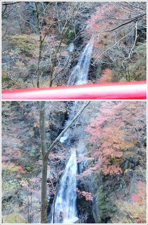 けさかけ橋から見た小中大滝