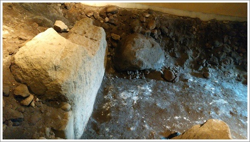 三津屋古墳の横穴式石室の内部
