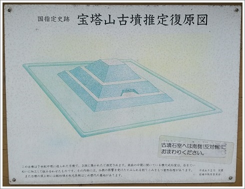 国指定史跡宝塔山古墳の復原図