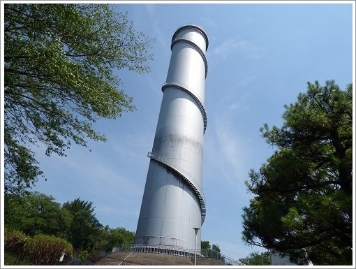 渋川のランドマークタワーの佐久発電所