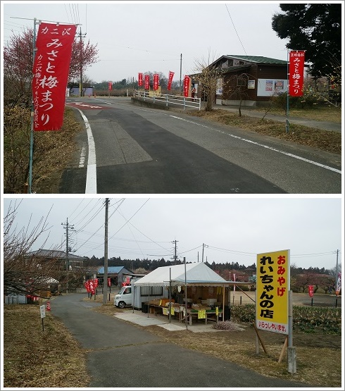 箕郷梅林カニ沢梅まつりとれいちゃんの店