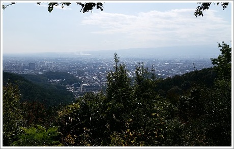 金山城址跡から見た爽快な景色