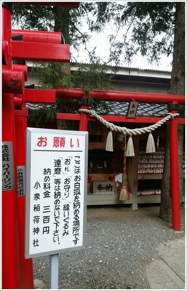 鳥居を抜けると小泉稲荷神社