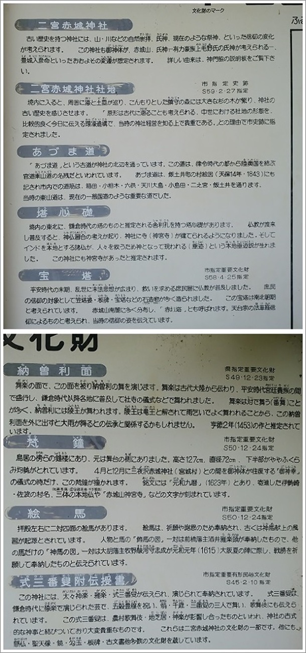 二宮赤城神社の案内板