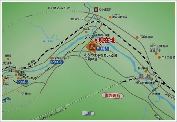 あがつまふれあい広場案内図