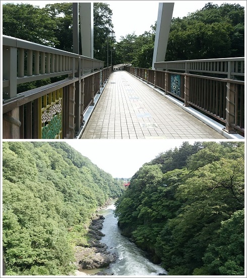 はねたき橋とはねたき橋から見た景色