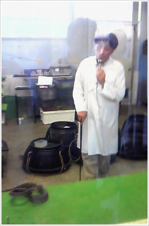 ジャパンスネークセンターハブの採毒実演