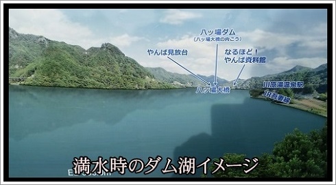 八ッ場ダムの完成イメージ