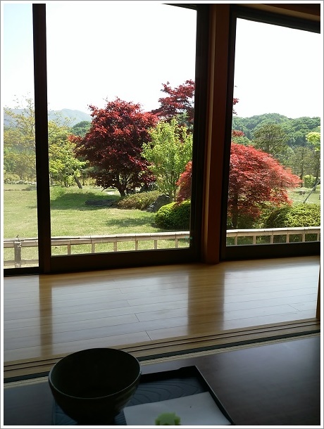 凌雲亭（茶室）から見る庭園と景色