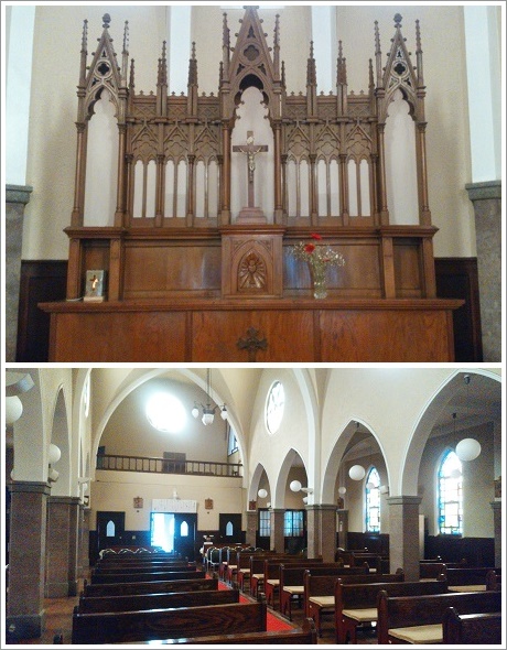 前橋カトリック教会正面の祭壇