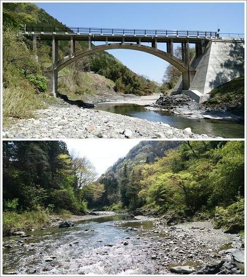 南牧川に架かる万年橋