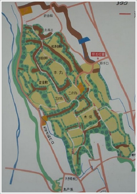 箕輪城跡遊歩道案内図より