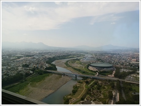群馬県庁展望台の北側景色