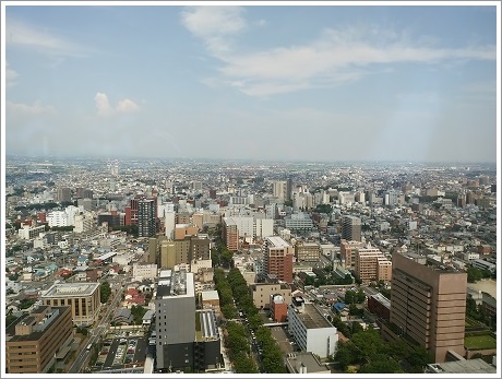 群馬県庁展望台の東側景色