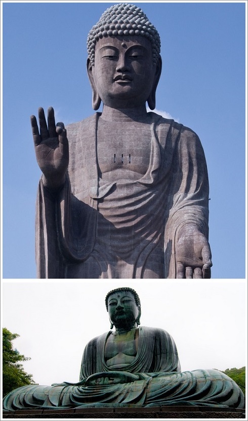 茨城県の牛久大仏（世界最大１２０メートルの青銅製大仏）
