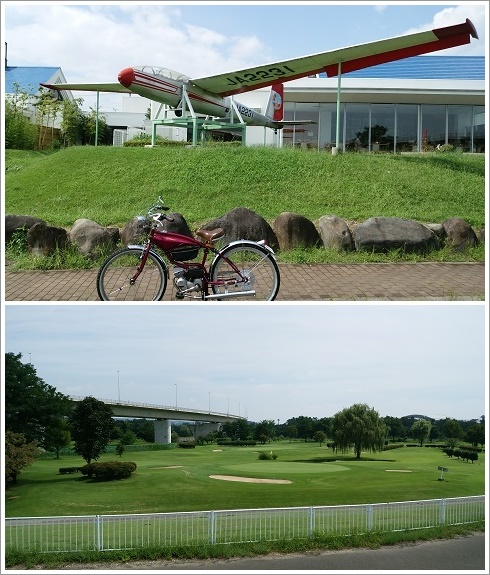 道の駅よしおか温泉に飾ってある飛行機