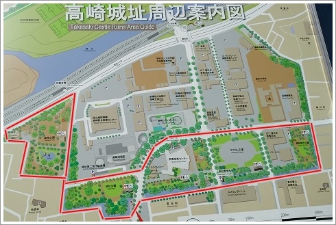 高崎城址公園周辺案内図